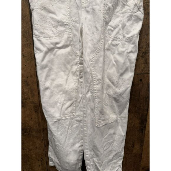 Pilcro Anthropologie White Overalls Design Size 31 - Picture 3 of 9